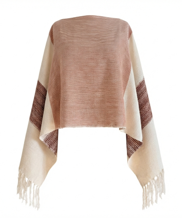 Paloma Colores | Poncho Liviano Artesanal Doble Vista